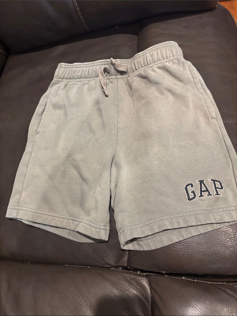 GAP Kids Sage Green Cotton Drawstring Shorts